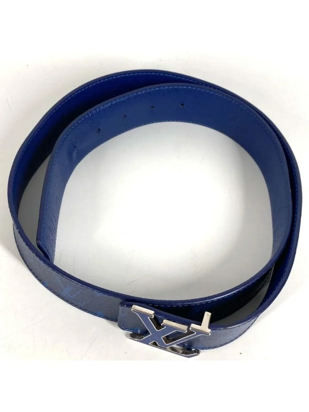 Louis Vuitton Belt Ceinture LV Initial Monogram Canvas Blue